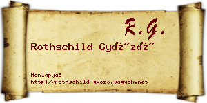 Rothschild Győző névjegykártya